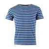 MUNOMAN - T-SHIRT ARNE - HERREN KURZARM T-SHIRT - STRIPES BLUE/WHITE