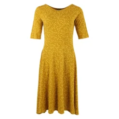 DANEFAE - ORGANIC - DANECHARLOTTE VISCOSE DRESS - DAMEN KLEID - OCCER FLEURIE