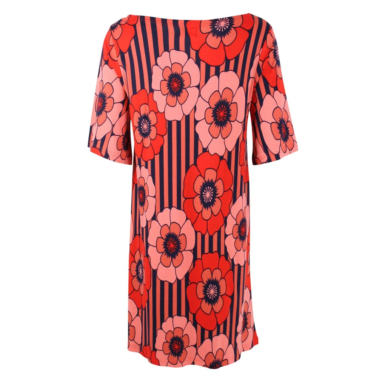 DANEFAE - ORGANIC - DANETRINIDAD DRESS - DAMEN KURZARM KLEID - BRIGHT RED POWER FLOWER 2 DANEFAE - ORGANIC - DANETRINIDAD DRESS - DAMEN KURZARM KLEID - BRIGHT RED POWER FLOWER - Image 2