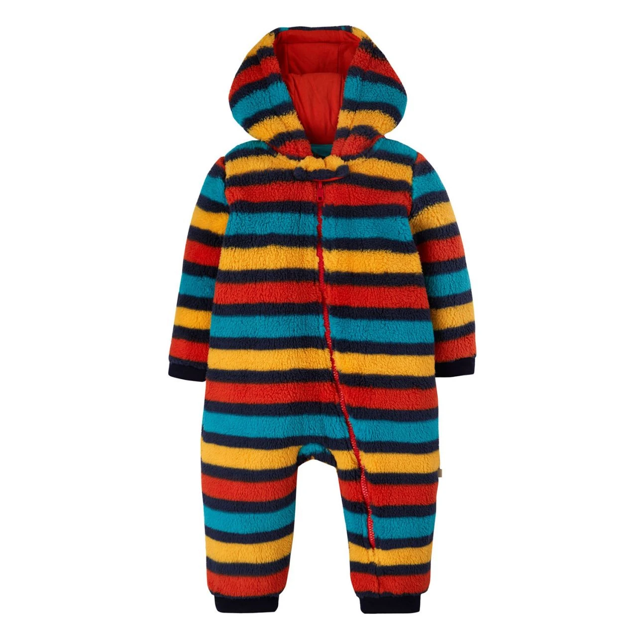 FRUGI - TED FLEECE SNUGGLE SUIT - WEICHER BABY OVERALL - RAINBOW STRIPE 1 FRUGI - TED FLEECE SNUGGLE SUIT - WEICHER BABY OVERALL - RAINBOW STRIPE