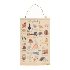 CHIMPY TOYS - RAHMEN MIT ALPHABET - WANDBILD