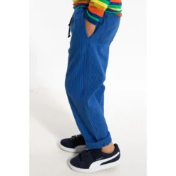 DANEFAE - DANEFREDE SEARSUCKER PANTS - GRIFFIGE STREIFENHOSE - DEEP MARINE/KLEIN BLUE -Schicke Mode Verkauf SS 2023 DANEFAE KIDS 207 1280x1280