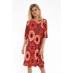 DANEFAE - ORGANIC - DANETRINIDAD DRESS - DAMEN KURZARM KLEID - BRIGHT RED POWER FLOWER 11 DANEFAE - ORGANIC - DANETRINIDAD DRESS - DAMEN KURZARM KLEID - BRIGHT RED POWER FLOWER -Schicke Mode Verkauf Spring Summer 20203 DANEFAE LADIES 413 1280x1280
