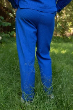 DANEFAE - DANELISELEJE SEARSUCKER PANTS - DAMEN HOSE - DEEP MARINE/KLEIN BLUE -Schicke Mode Verkauf Spring Summer 2023 DANEFAE LADIES 114 1280x1280