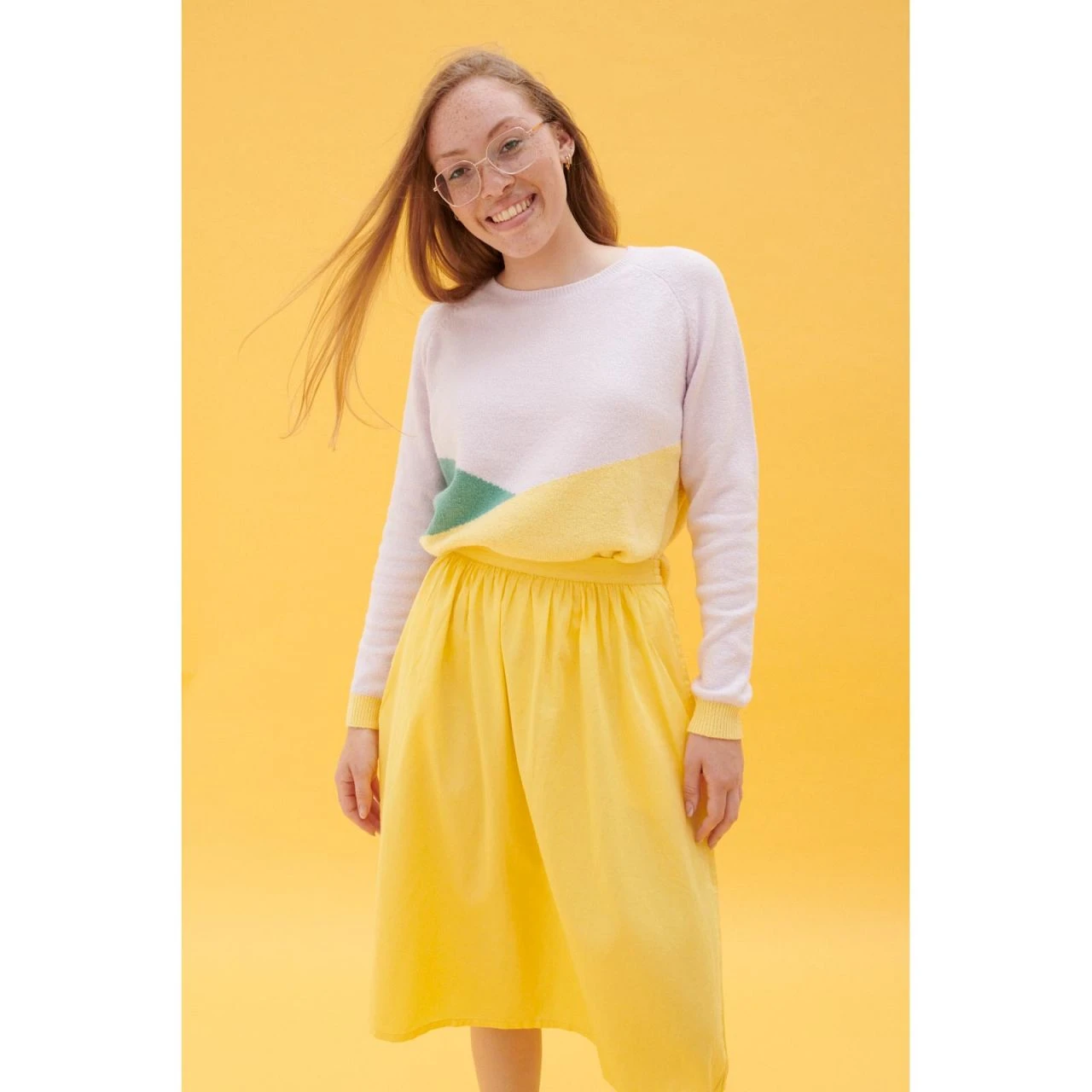 LILY BALOU - UMA SKIRT - DAMEN ROCK - LEMON DROP 2 LILY BALOU - UMA SKIRT - DAMEN ROCK - LEMON DROP - Image 2