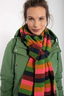 DANEFAE - DANEBOA SCARF - DAMEN STRICKSCHAL - TONIC STRIPE -Schicke Mode Verkauf danefae ladies fw2022 23 664 1280x1280