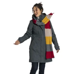 ELKLINE - COLLEGE - DAMEN SCHAL - YELLOW/RED