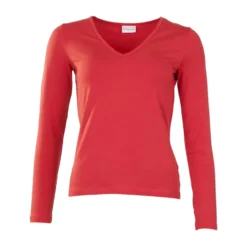 FROY & DIND - SHIRT VITA JERSEY TENCEL - DAMEN OBERTEIL - RED