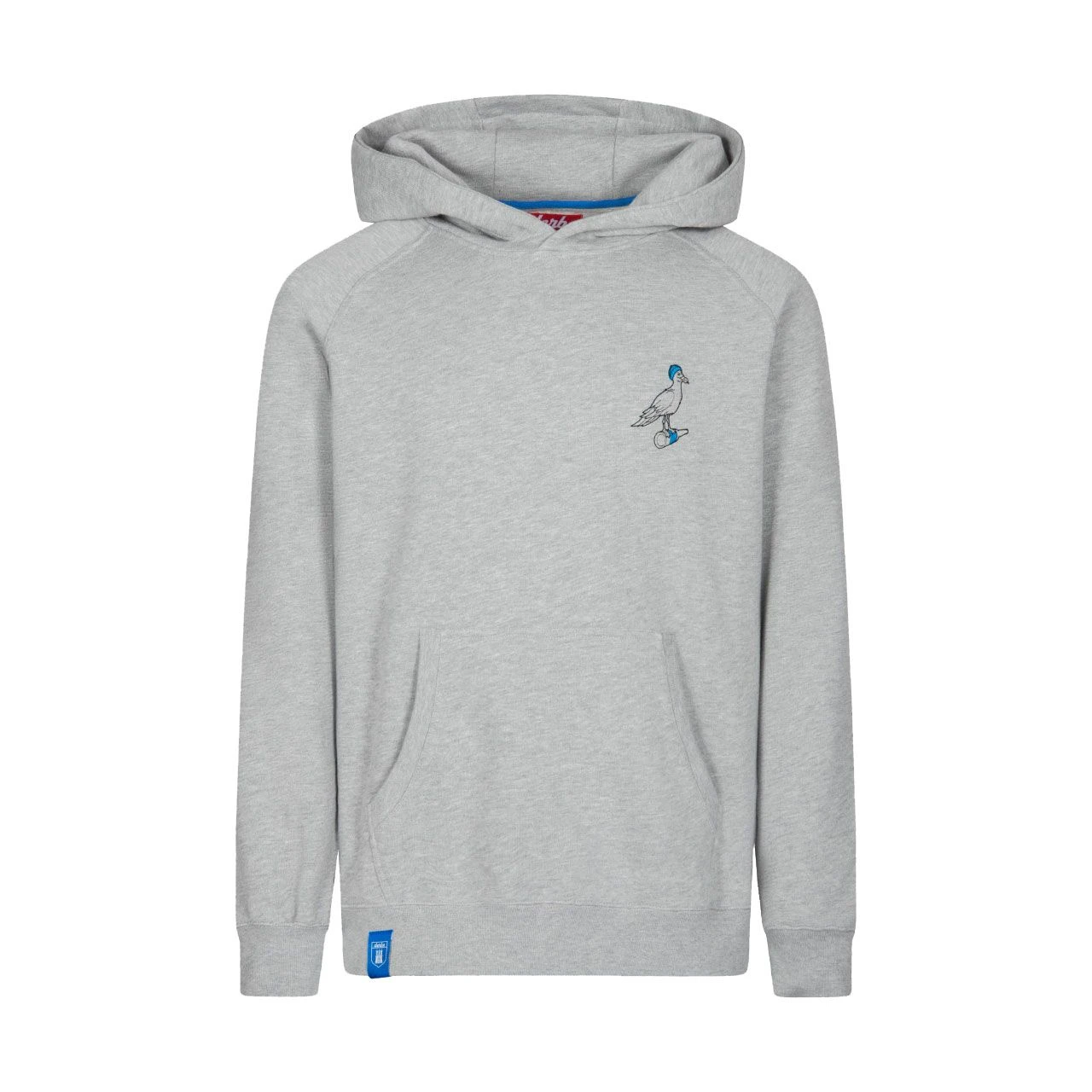 DERBE - STURMMÖWE EMBROIDERY - HERREN HOODIE - GREY MELANGE 1 DERBE - STURMMÖWE EMBROIDERY - HERREN HOODIE - GREY MELANGE