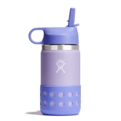 HYDRO FLASK - 12 OZ KIDS WITE MOUTH STRAW LID AND BOOT - ISOLIERTER KINDER TRINKBECHER - 354 LUPINE